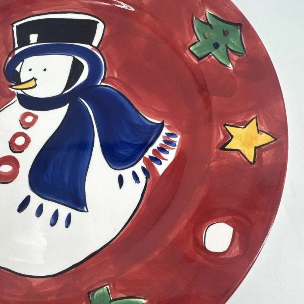 Snowman Cookie Serving Plate 12.5